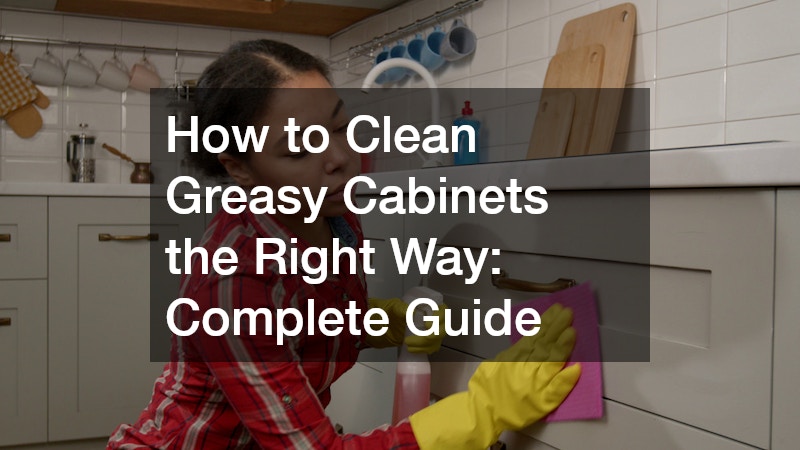 how to clean greasy cabinets